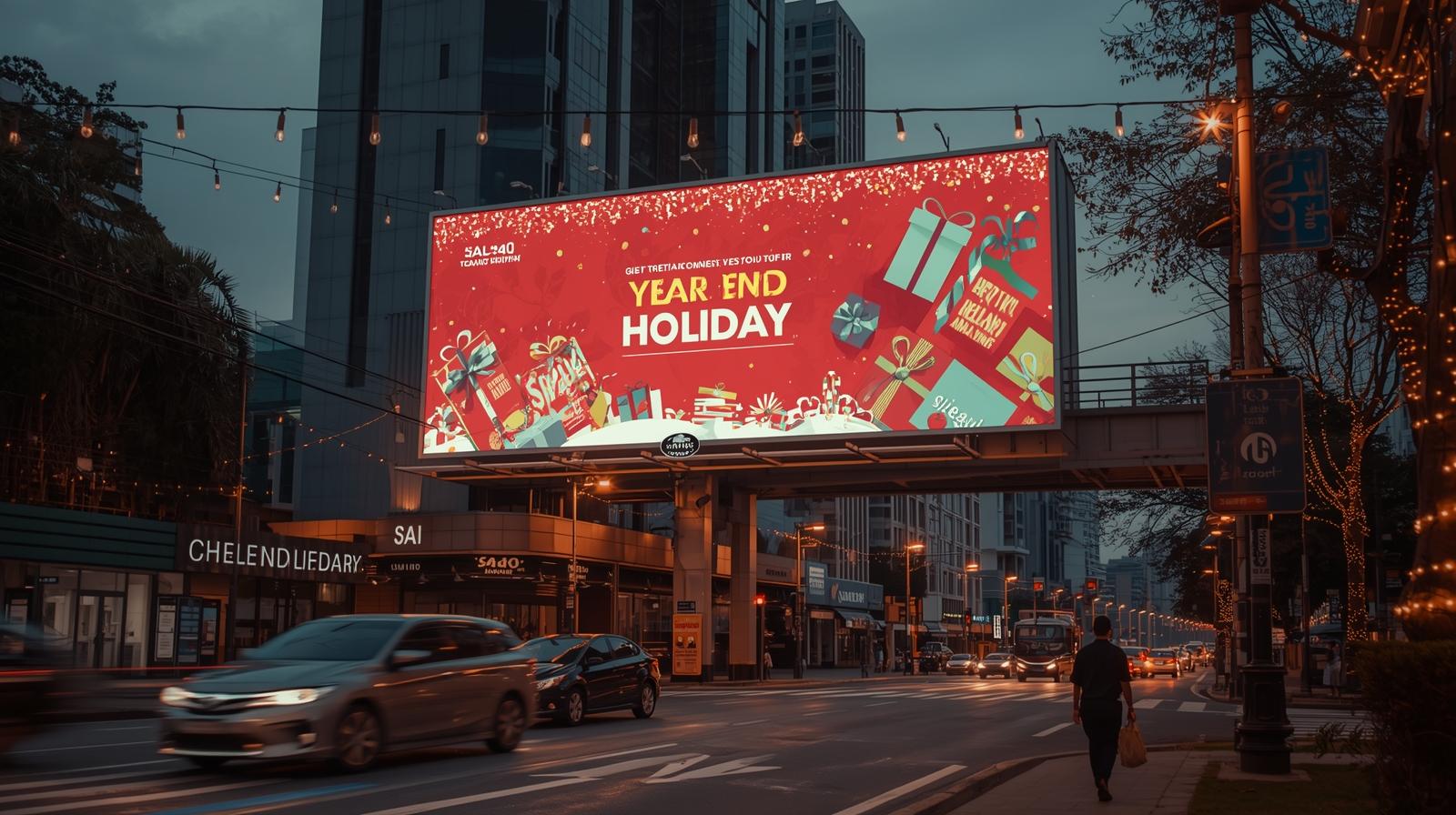 Billboard dengan konten kreatif menjadi wajah kampanye akhir tahun di ruang luar